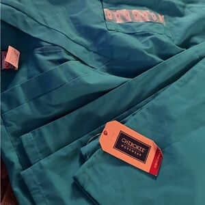 Cherokee woman’s Aqua Work Pants and scrub top brand new